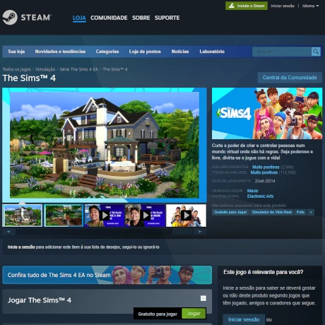 Miniatura do site The Sims™ 4