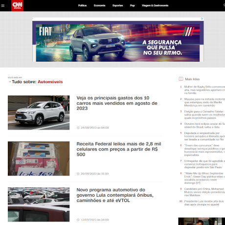 Miniatura do site CNN Brasil Automóveis